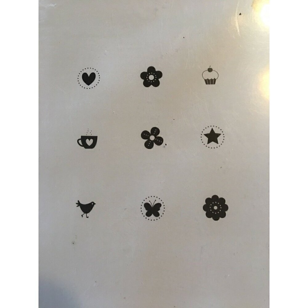 Stampin' Up Itty Bitty Bits 9 Tiny Cling Mount Stamps Scrapbooking Cards Cupcake
